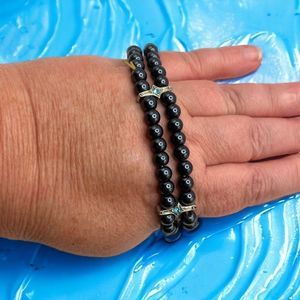 Steel Gray Homemade Beaded Bracelet!